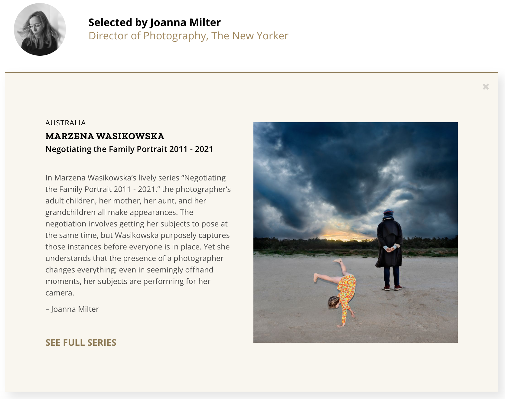 Delighted and honoured to be featured in LensCulture's Critic's Choice 2021 