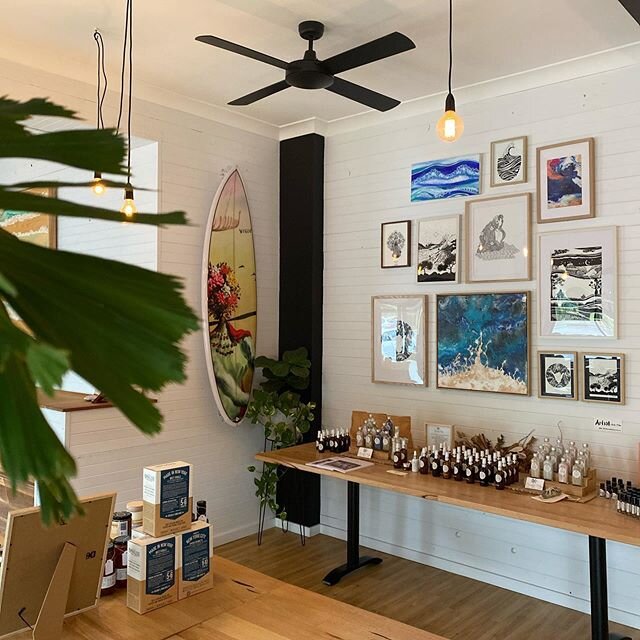 Gallery walls and boards as art 🌊💫#SalvadorDali @nusaindahsurfboards x @voguemagazine collaboration - showcased in our @ghost.racks partnership wall mount. The food here is pretty fabulous too!