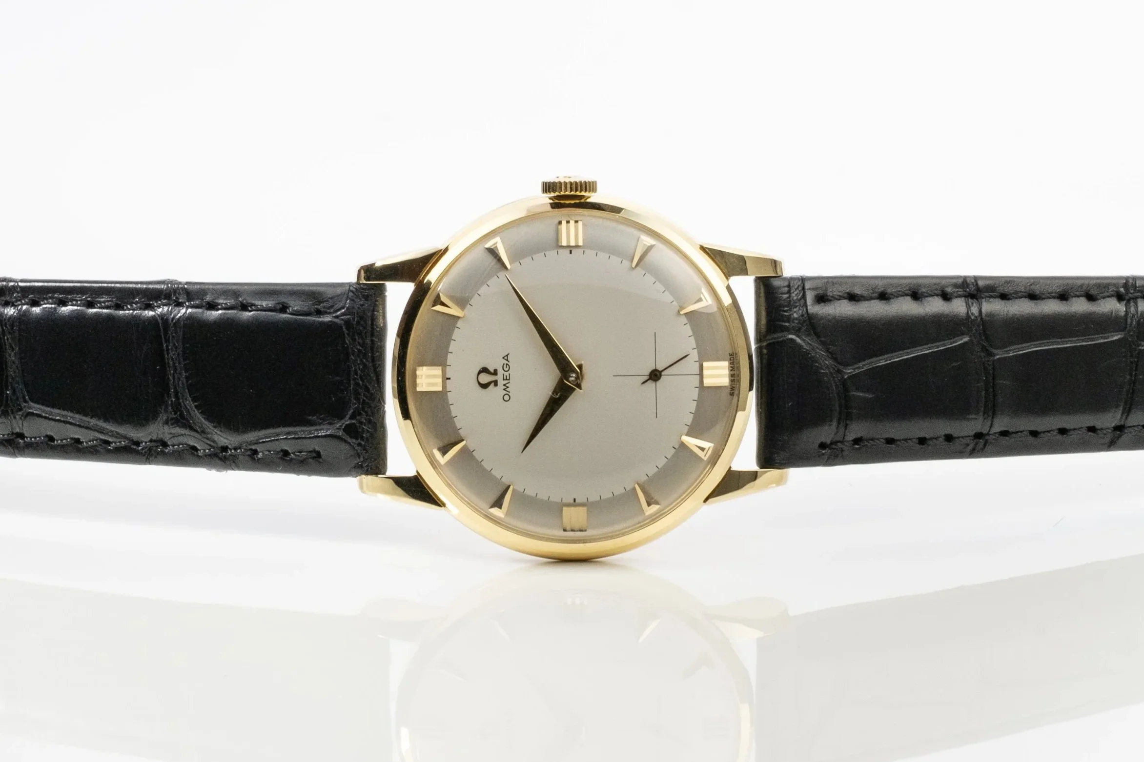 OMEGA "two-tone" markante Indexe Handaufzug Gelbgold 2404011