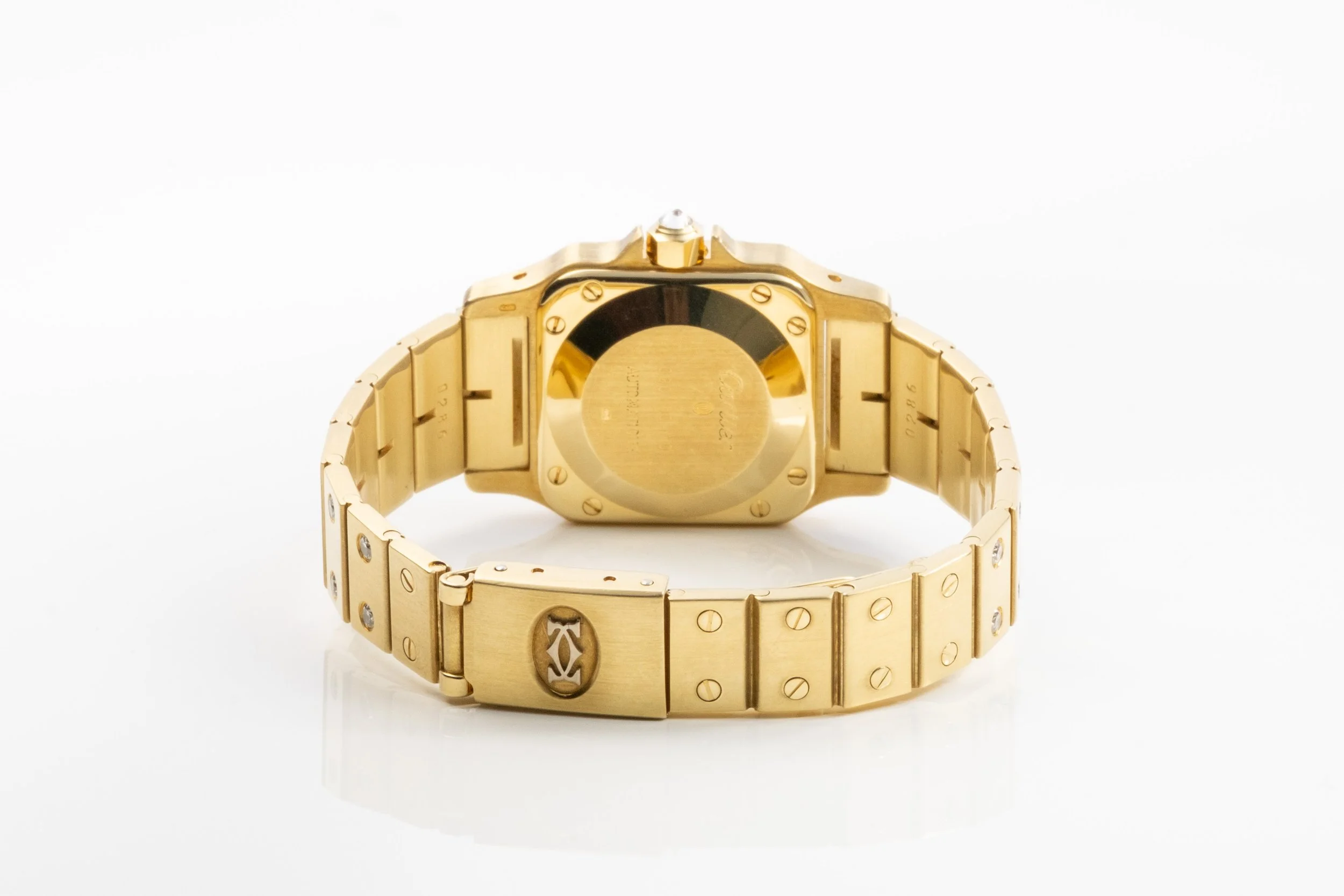CARTIER Santos mit Brillanten Gelbgold Rückseite 2504003.jpg