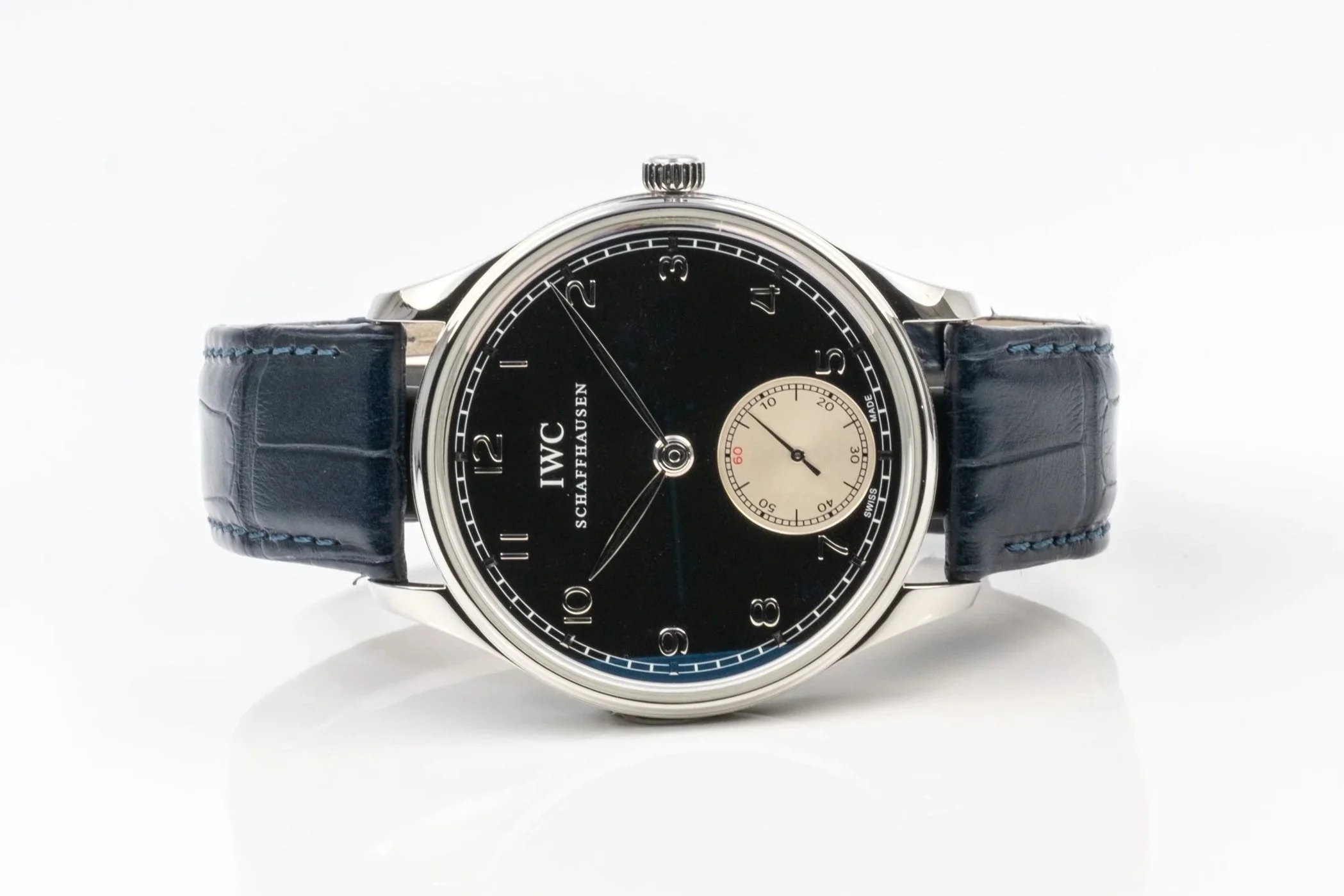 IWC Portugieser kleine Sekunde schwarzes Zifferblatt