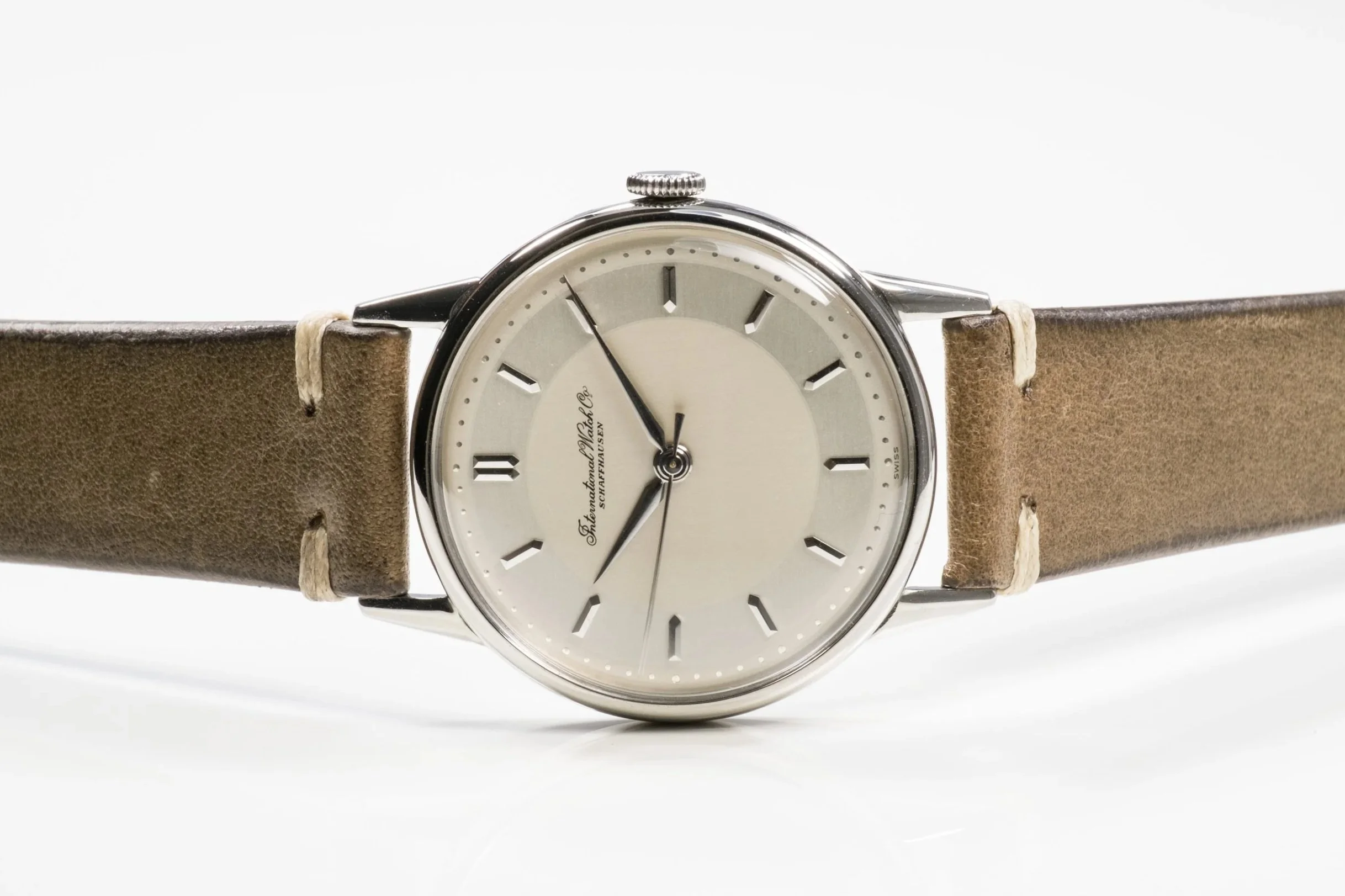 IWC two-tone Handaufzug Stahl