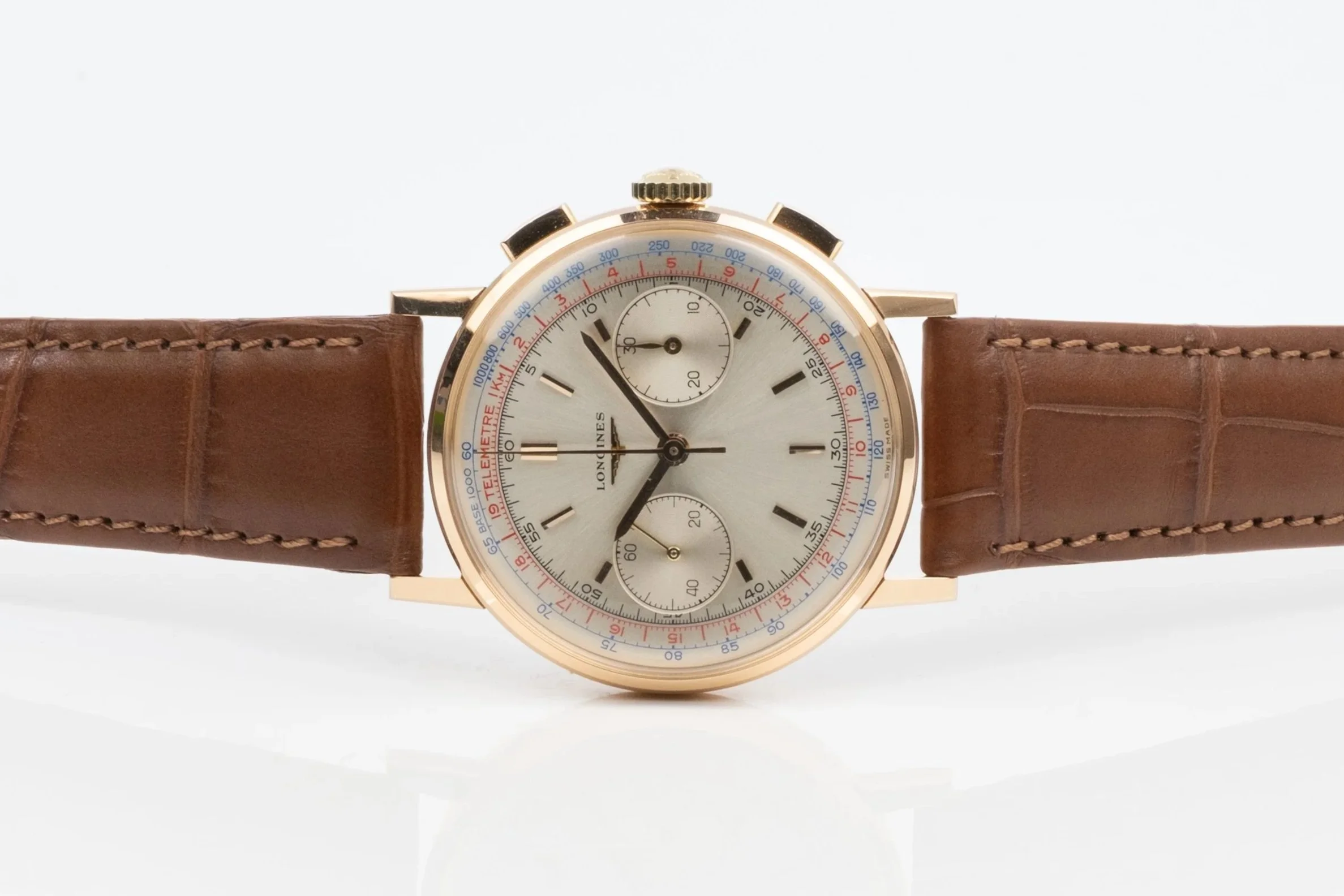 LONGINES Flyback Chronograph Handaufzug Rotgold