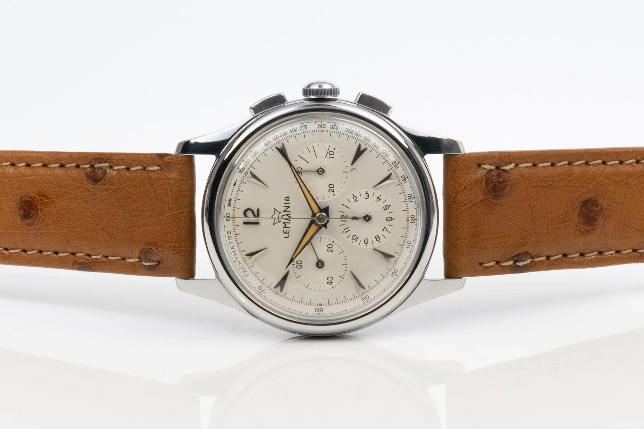 LEMANIA Chronograph Kaliber 2510 mit Minuten- und Stundenzähler Stahl