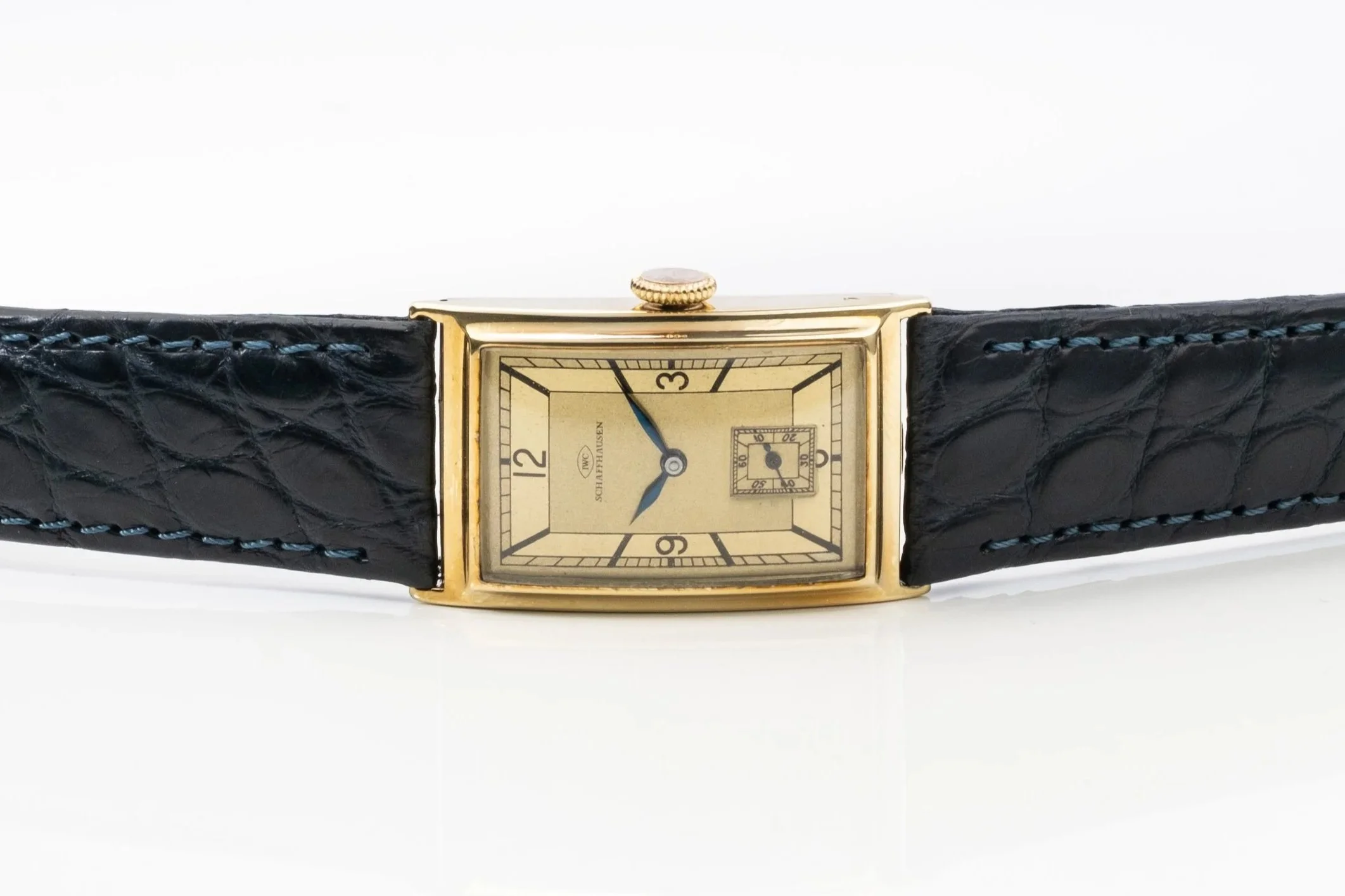 IWC Art-Déco "two-tone" Handaufzug 14ct. Gelbgold
