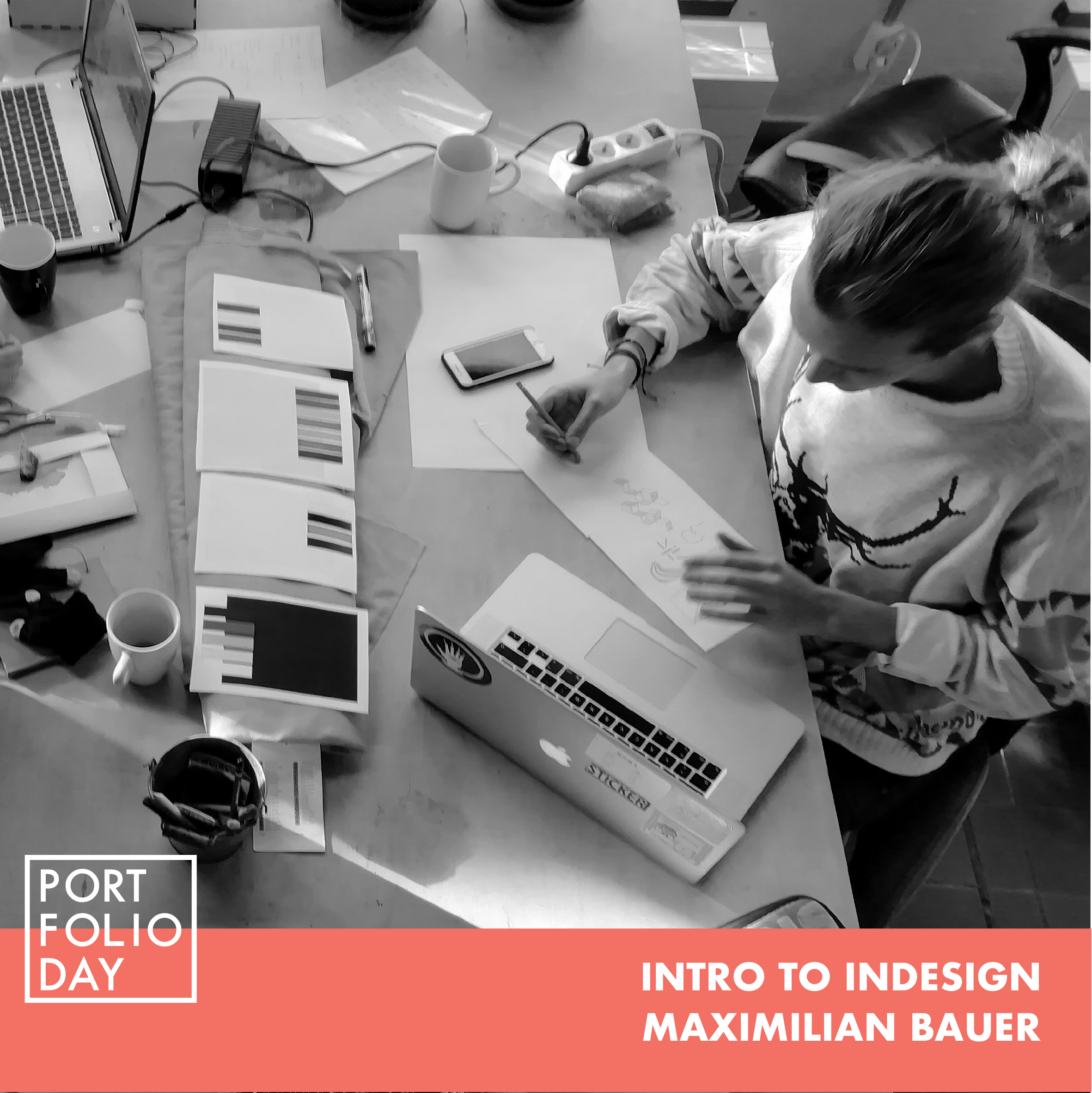 (FULLY BOOKED, REGISTER FOR WAITLIST) EVENT TIME: 16.00 - 17.00 In this one hour workshop you have the chance to learn the basics in Adobe InDesign. InDesign is used to design professional posters, flyers, books, magazines, portfolios etc. You will need a laptop and InDesign for this workshop Maximilian Bauer is an Austrian illustrator and graphic designer with a love of puns and play-on-words. Spots limited to 8 seats