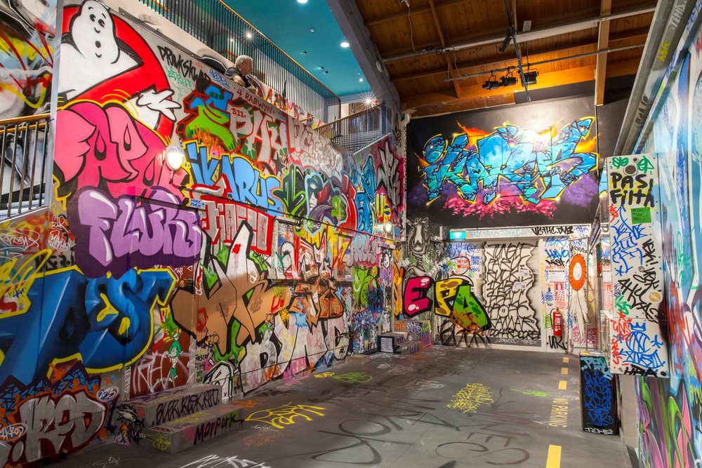 Christchurch graffiti artists installation, Rise 2014 Christchurch – credit Luke Shirlaw