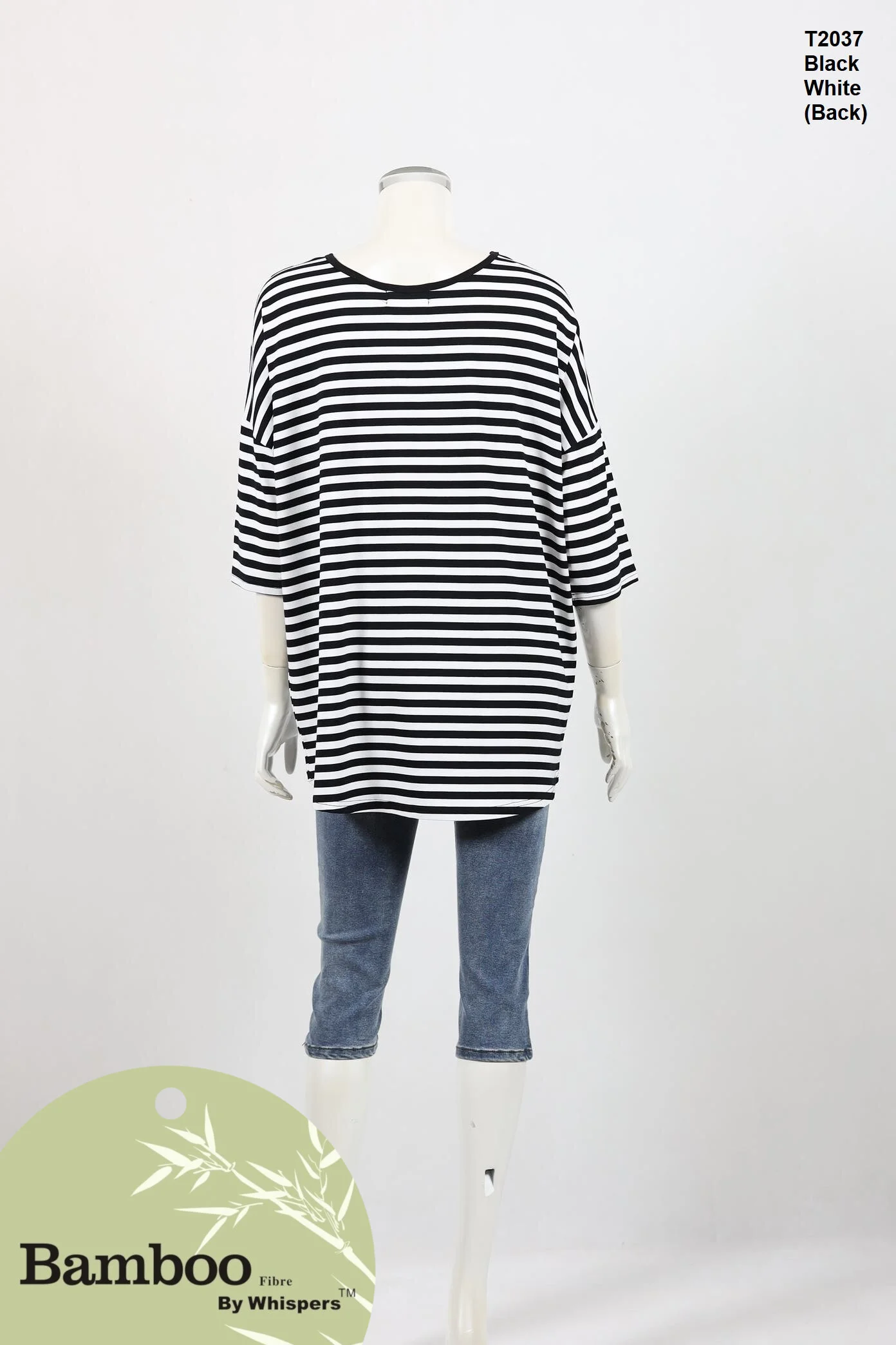 T2037-Bamboo Top-Black White-Back.JPG