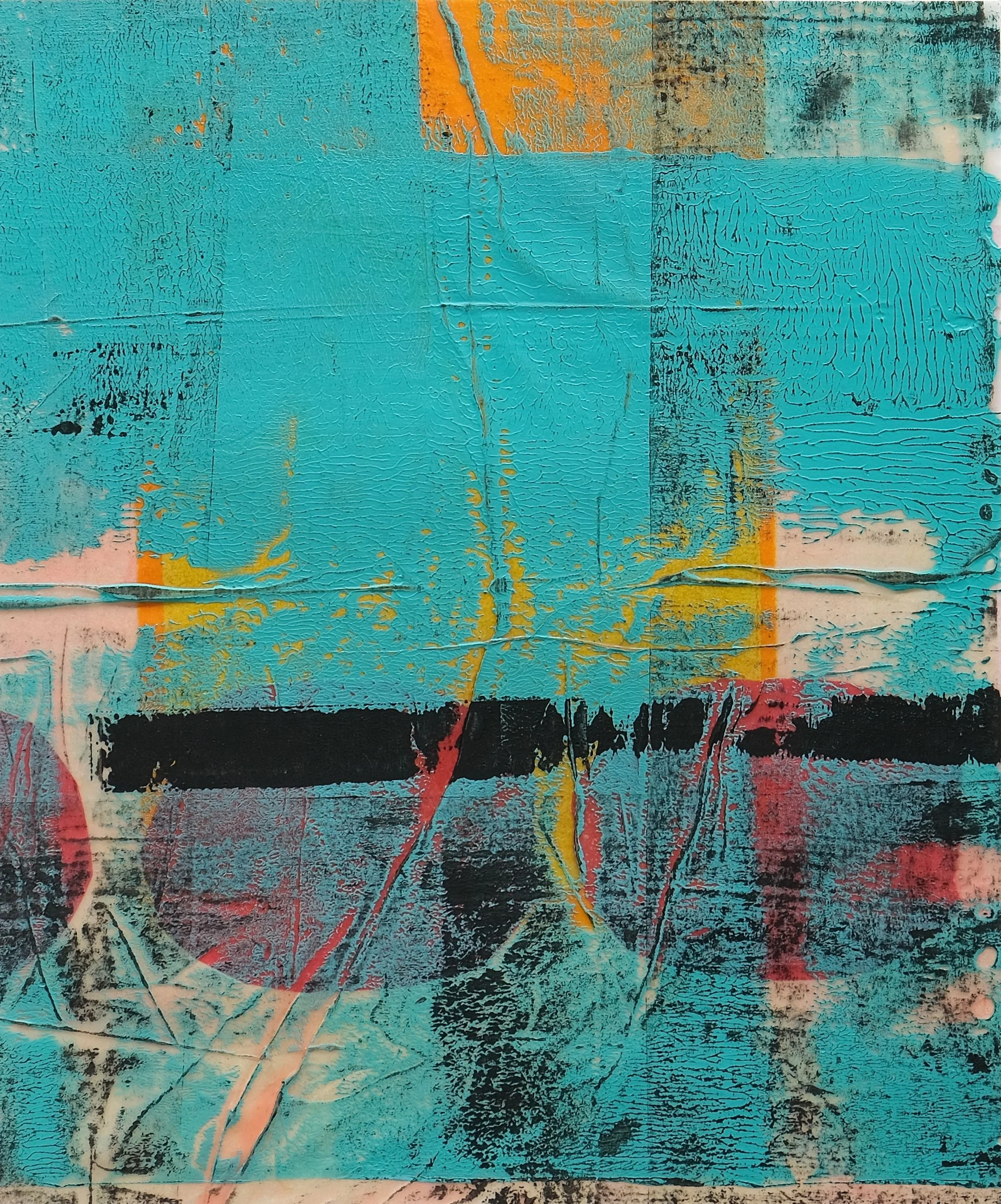 Urban abstract on paper 6” x 7”