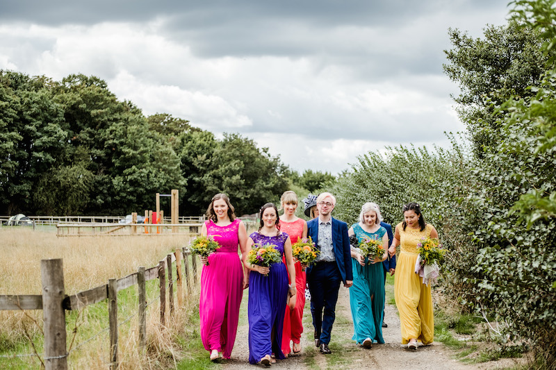 I love this shot from Sarah & Johnny's summer wedding in Hertfordshire....such a great mix of colour for this beautiful boho wedding using seasonal British Flowers.....Photography by Martin Phelps Photography