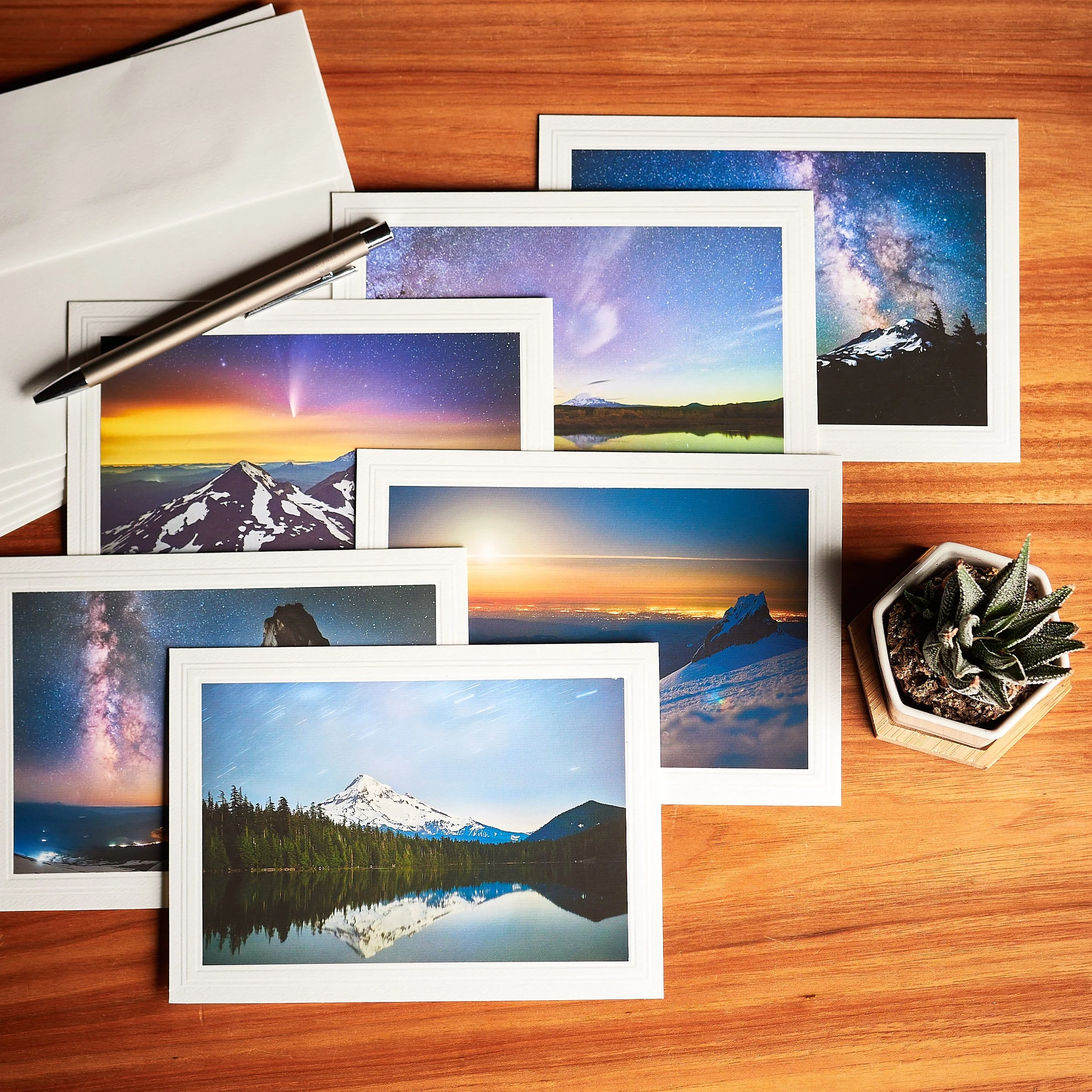 6x Night Skies Greeting Cards