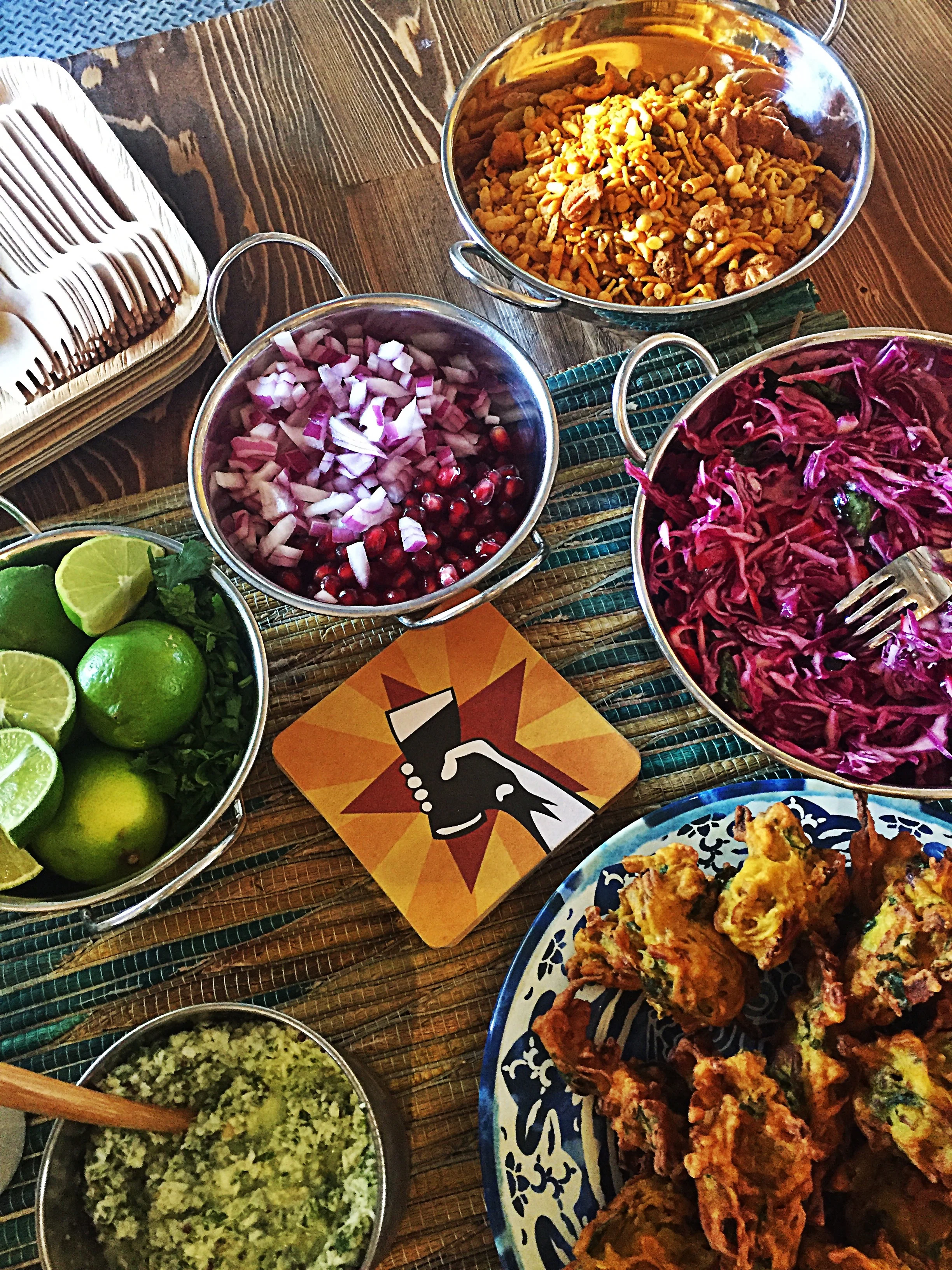 Indian Street Snacks Cooking Workshop & Beer!