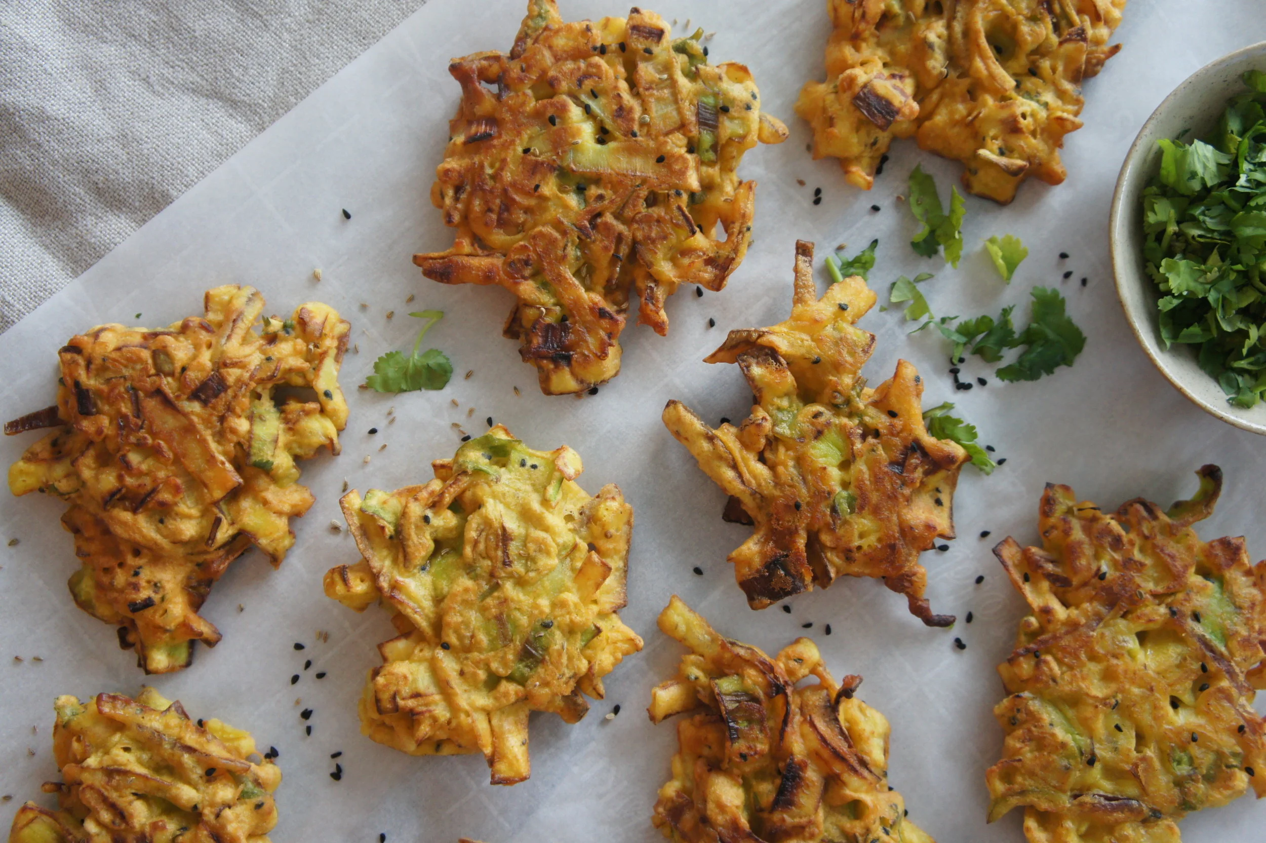 Leek &amp; Besan (chickpea flour!) Fritters