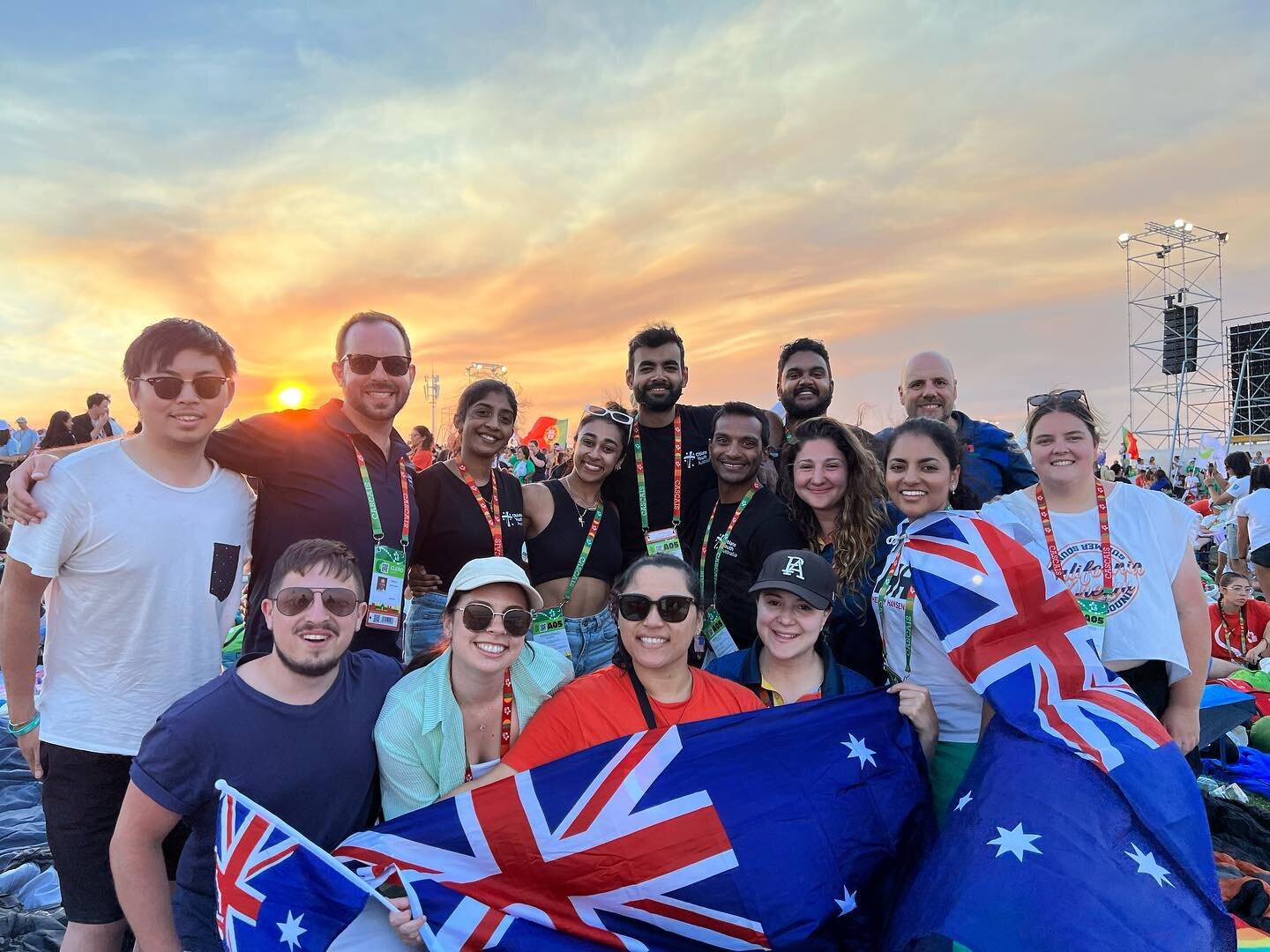 We have officially made it to the VIGIL for World Youth Day 2023! 🇦🇺🇵🇹