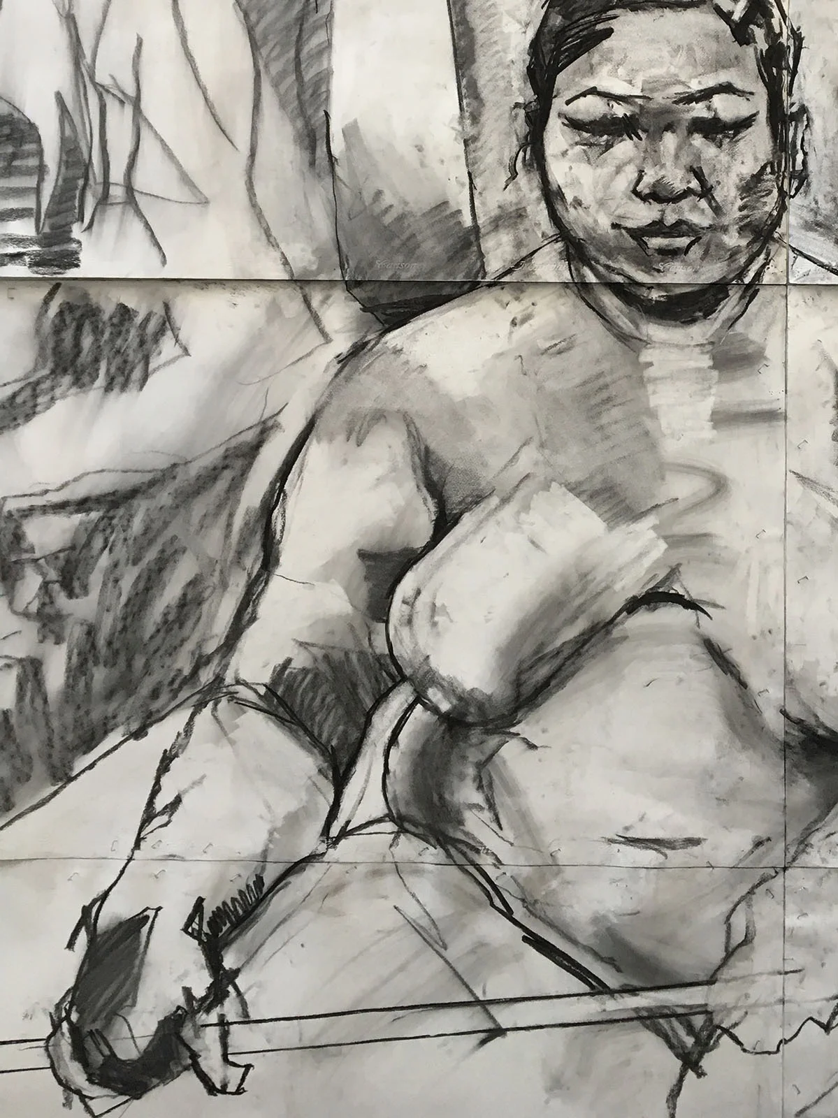   Studio Group  (detail left panel, In progress)    