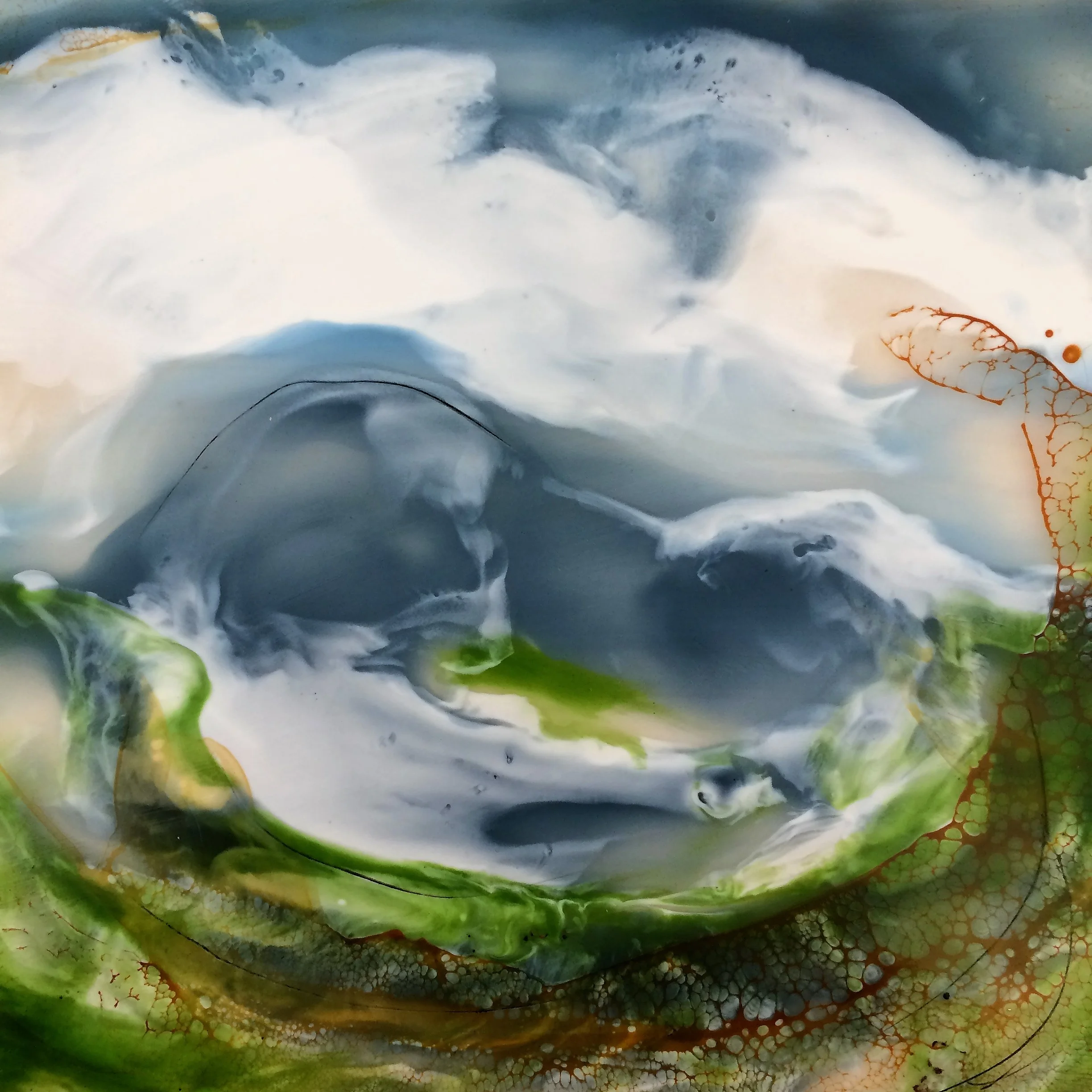 Serpents encaustic on board, Isabelle Gaborit 2017.JPG
