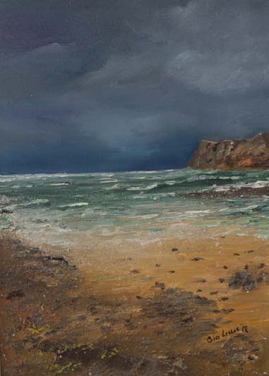 'A storm approaches Malin Head', Eimer Lynch, oil on canvas.jpg
