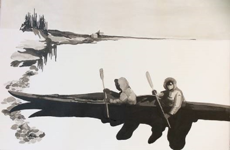 Glass Lake, Amy McGovern, Indian Ink on paper 40x60cm.jpg