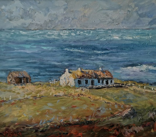 'Cottage by the Sea',Freda Young, Oils.jpg