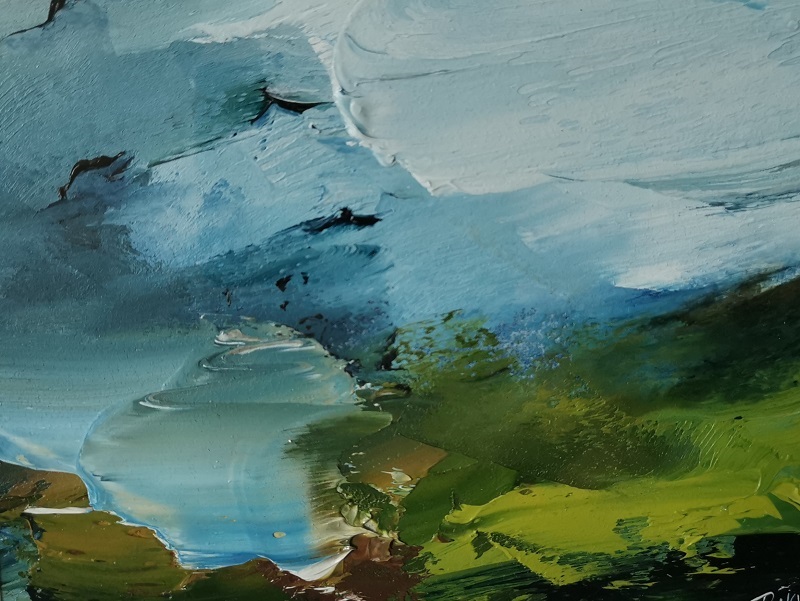 'Crows catching the wind',Rikki Van Den Berg, Oil on paper.jpg