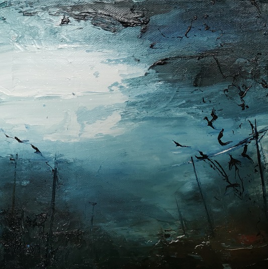 'Unrest amongst the crows',Rikki Van Den Berg, oil on canvas.jpg