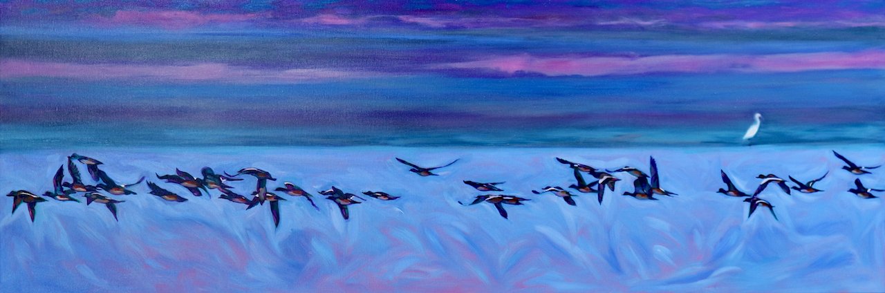 Gillian Wright- Notes on sheet music-Oil on canvas-40x120cm .jpeg