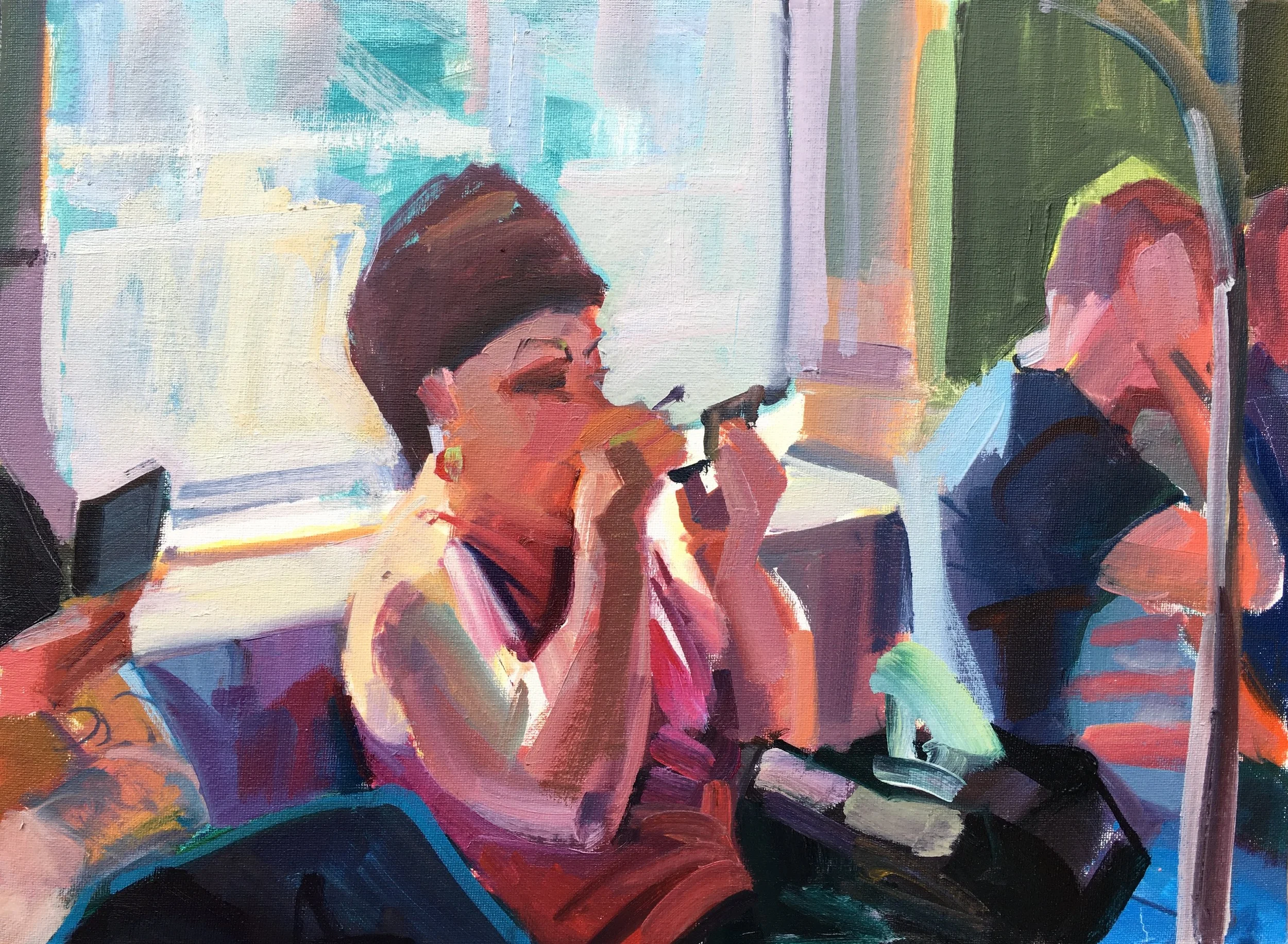Touch up on the F , 2017 Oil on canvas
