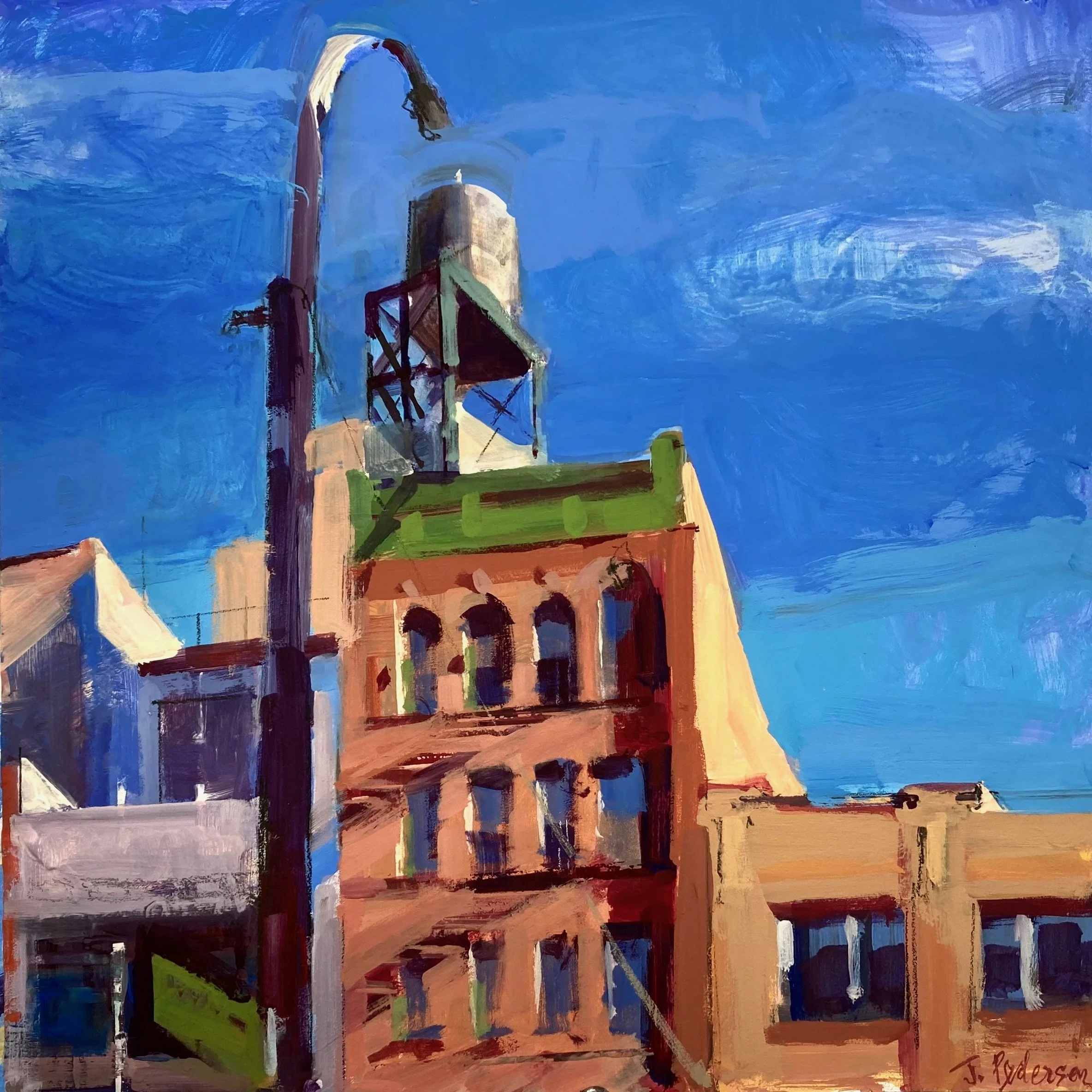 NYC Building and Watertower, 2025