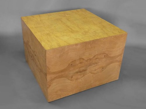 Milo Baughman Burl Wood Display Cube Coffee Table Tom Gibbs Studio - Burl Wood Cube Coffee Table Milo Baughman Burl Wood Display Cube Coffee Table Tom Gibbs Studio - Burl Wood Cube Coffee Table