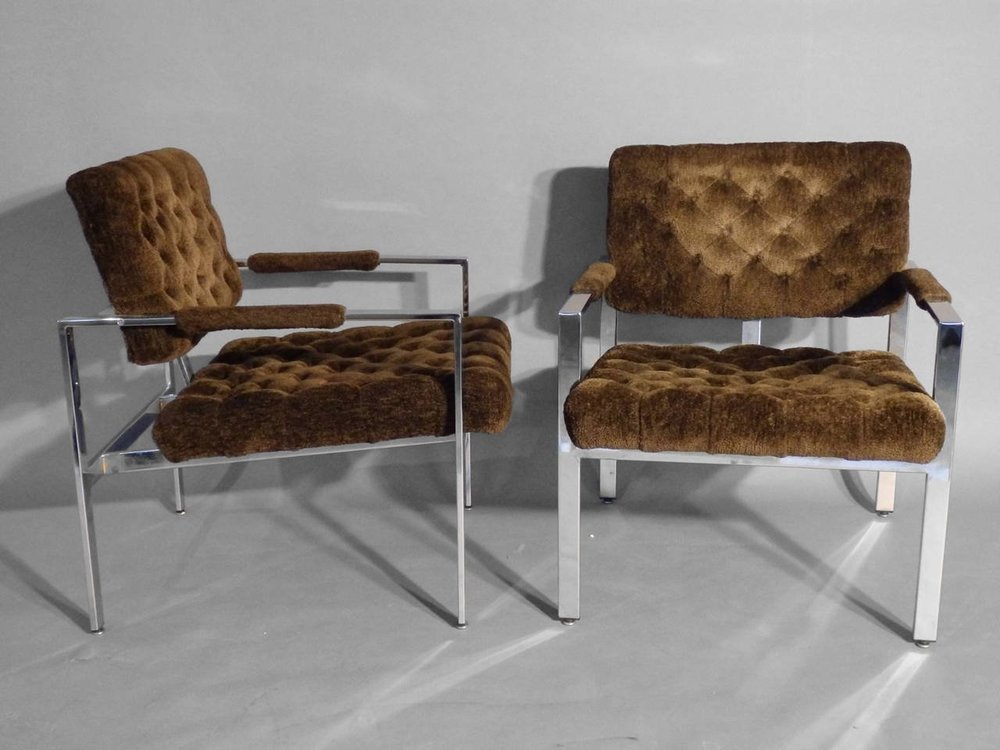 Milo Baughman Chrome Frame Chairs.jpeg