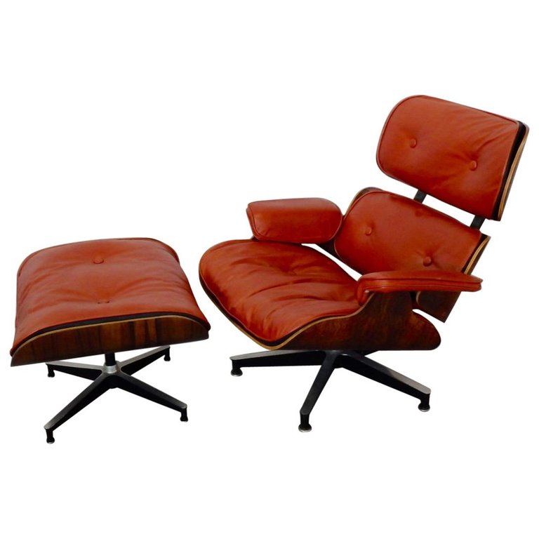 Eames For Herman Miller Rosewood With, Leather Eames Chair