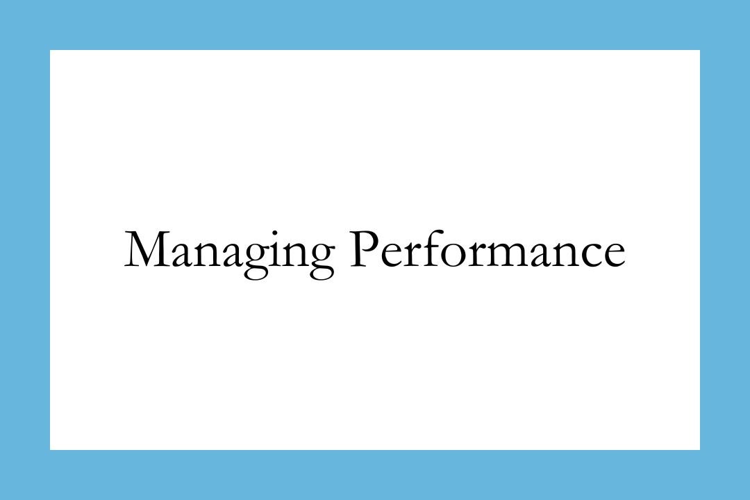 Managing Performance Workshop