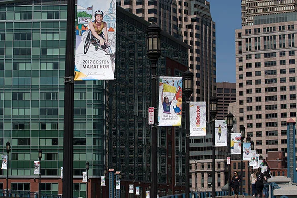 2017 Boston Marathon Banner Series Frank Michienzi Design