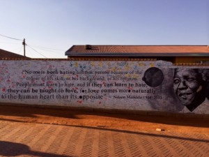 Mural found next to Nelson Mandela home in Soweto