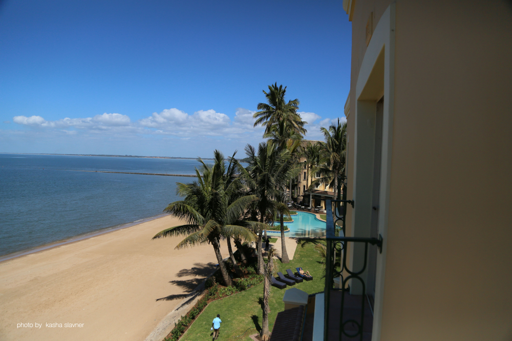 The Maputo property is right on the beach