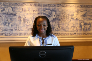Sheila, one of the concierges at The Southern Sun Maputo