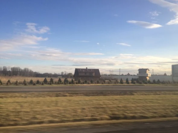 Beautiful small rural towns and villages whizz past my window.