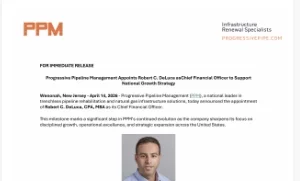 Robert C. DeLuca Appointed as Chief Financial Officer