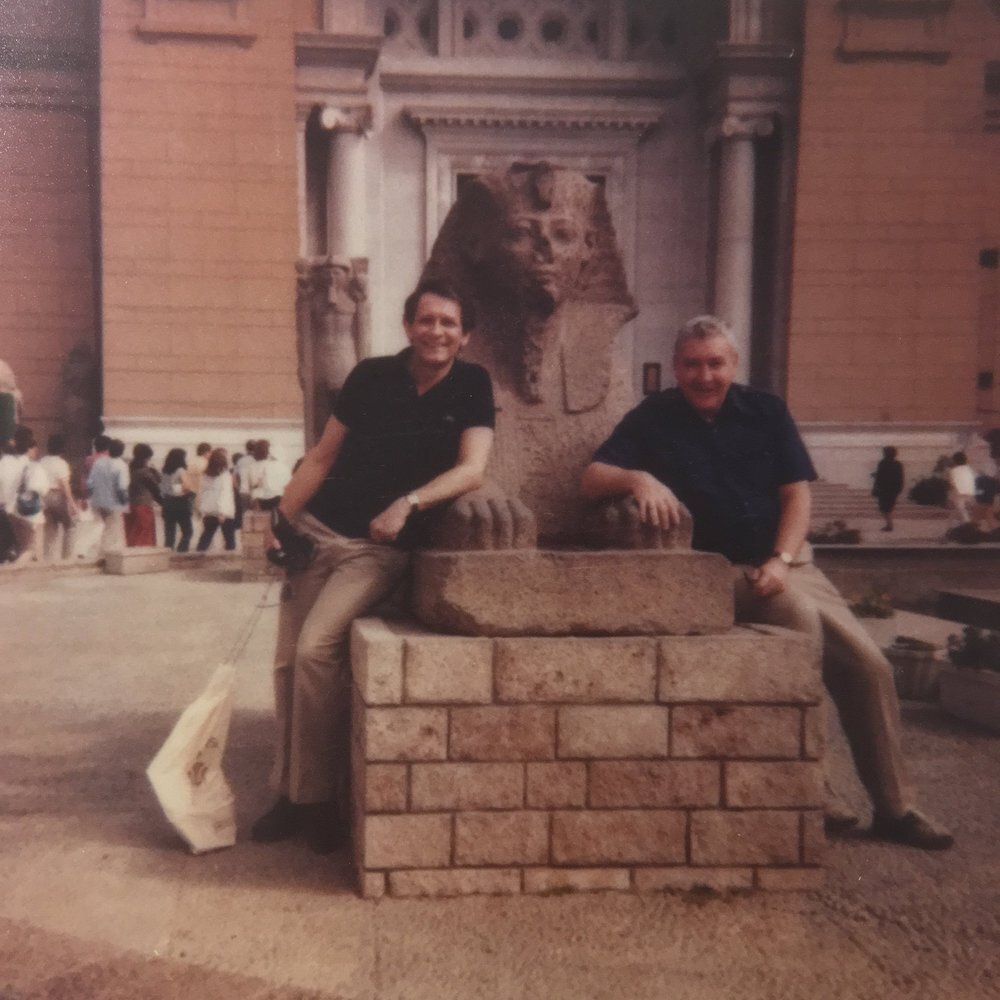   Paul Reisch and Bret Adams in Egypt. Date unknown.  