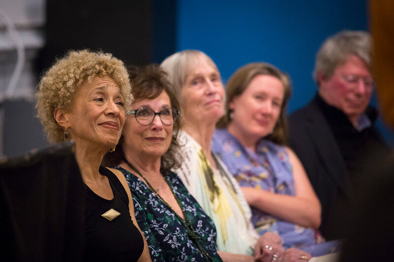  Left to Right: Margo Jefferson, Sheilah Rae, Tina Howe, Sarah Ruhl and Andre Bishop 