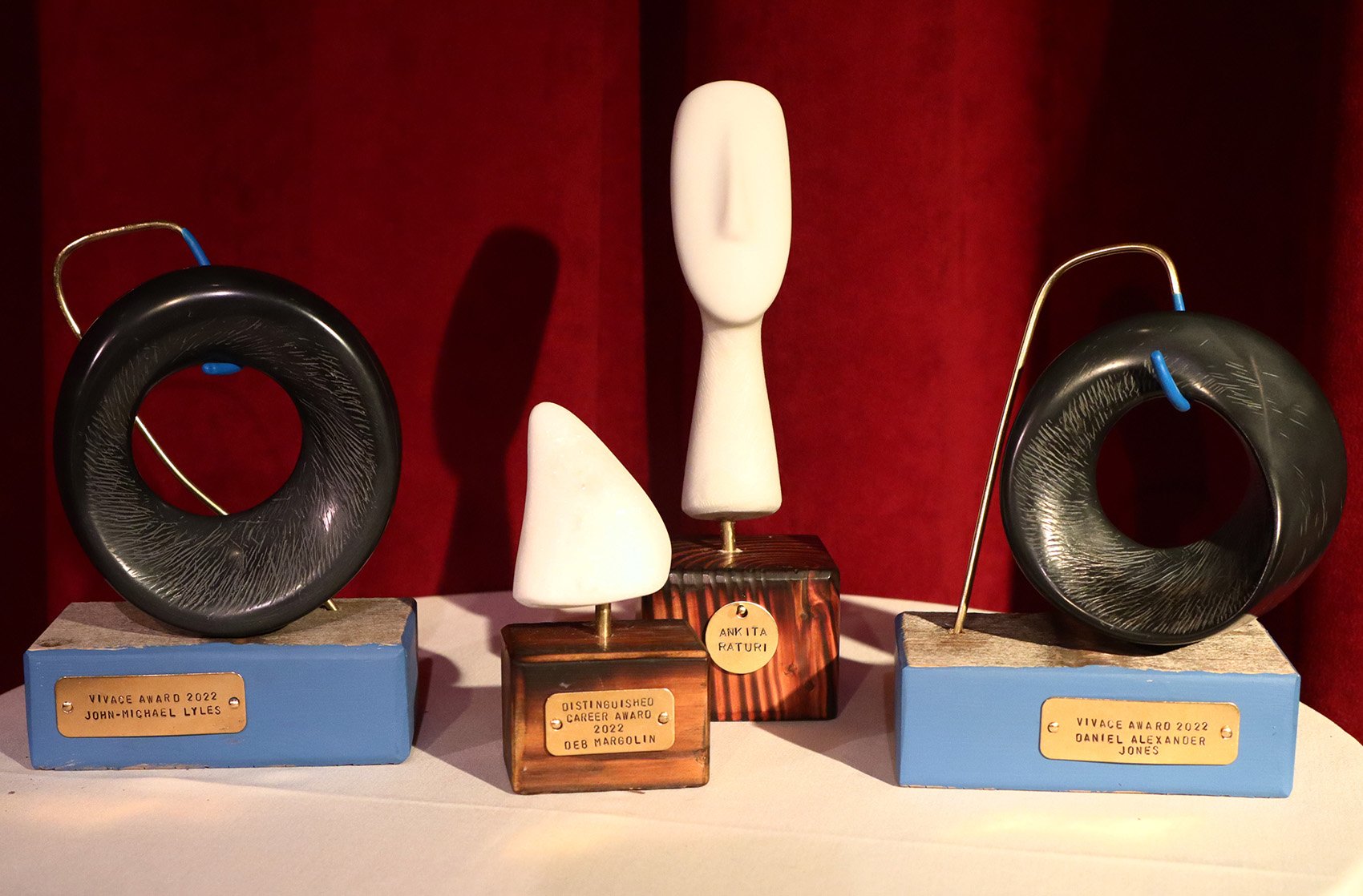  The Vivace, The Tooth of Time, and the Ollie Awards, hand sculpted by vice president and board member Bruce Ostler. 