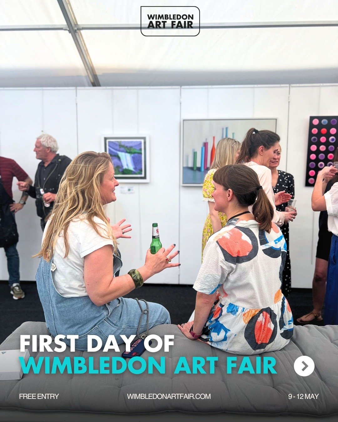 What a phenomenal start to the #WimbledonArtFair... ⬇️

Yesterday's grand launch exceeded all expectations, with a record-breaking number of art enthusiasts joining us to celebrate the unique talents of our artistic community - the 170 exhibiting art