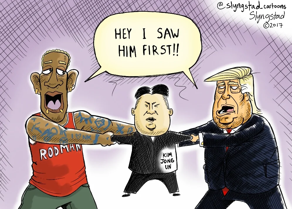 Dennis Rodman Korea Tug of War