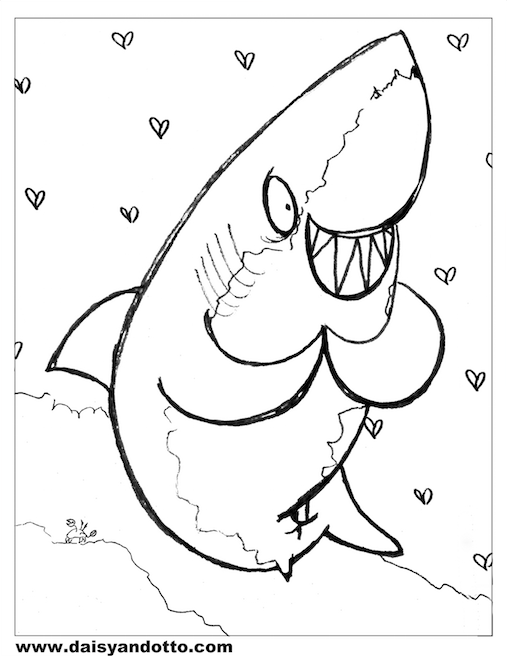 ocean animal free printable coloring pages daisy and otto