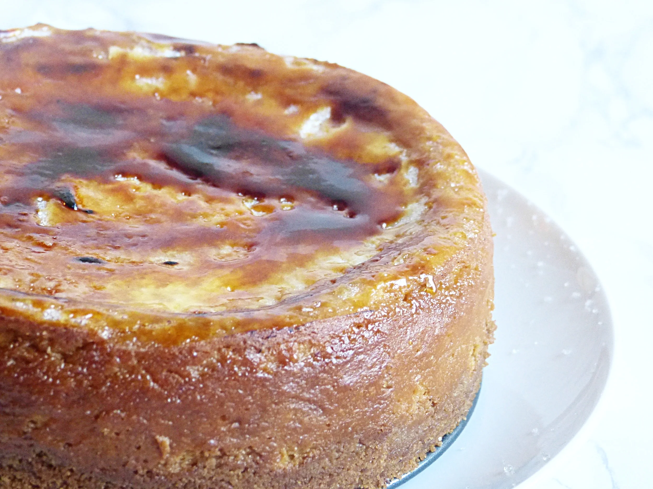 Brûlée Pumpkin Swirl Cheesecake