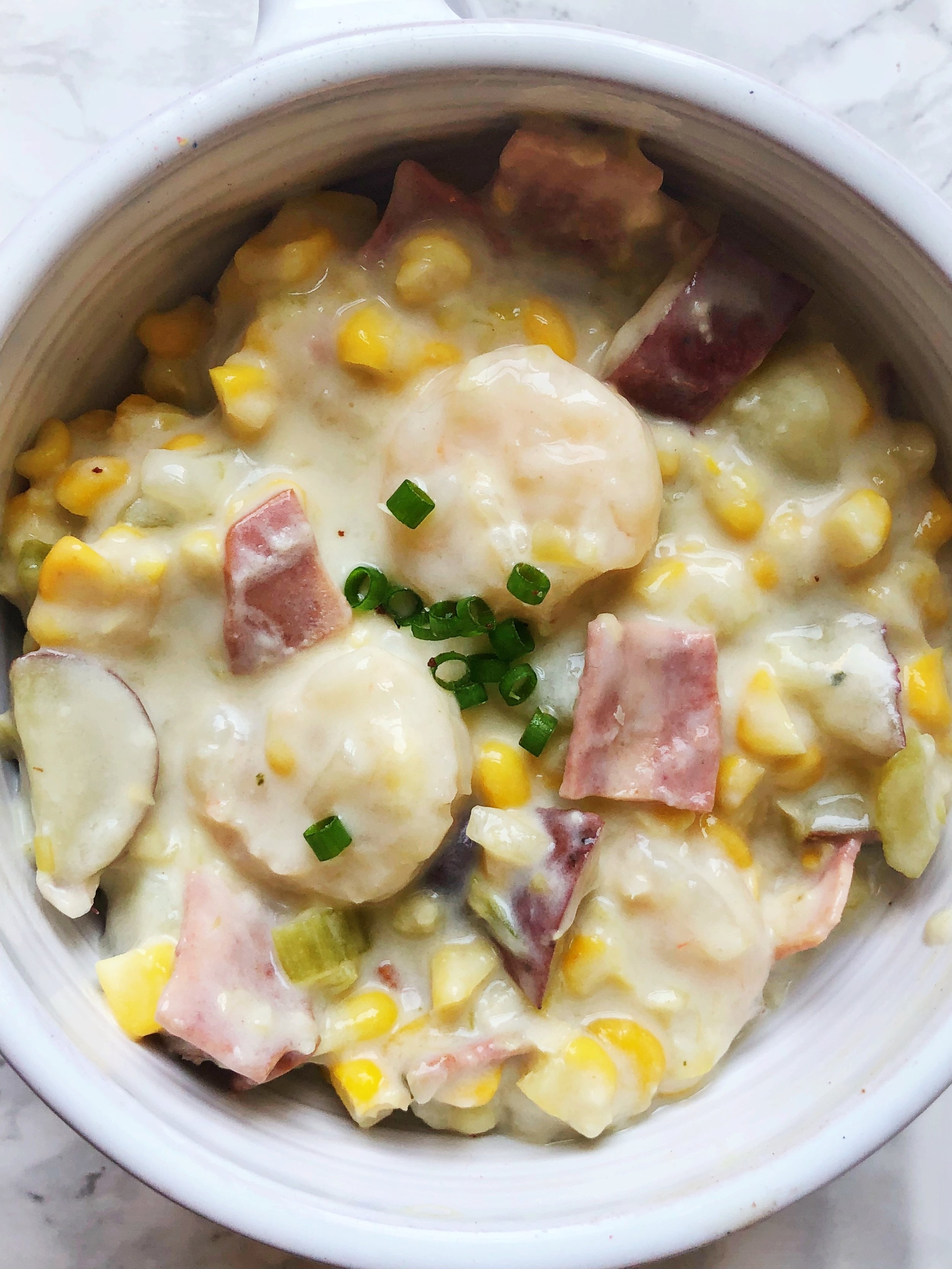 Shrimp and Bacon Corn Chowder