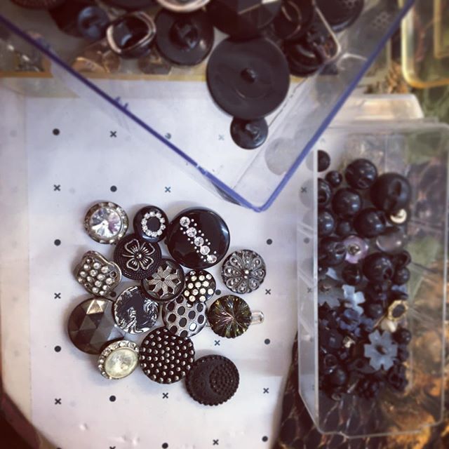 Buttons are the best bit. Lovely morning choosing Crow buttons at @academycostumes #costume #ballet