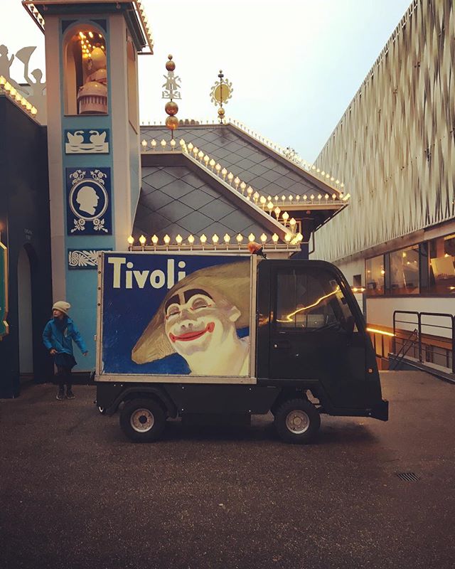 What a place to work - even the rubbish trucks are beautiful! #Tivoliballet #costume #pierrot #ballet #fittingsfittingsfittings
