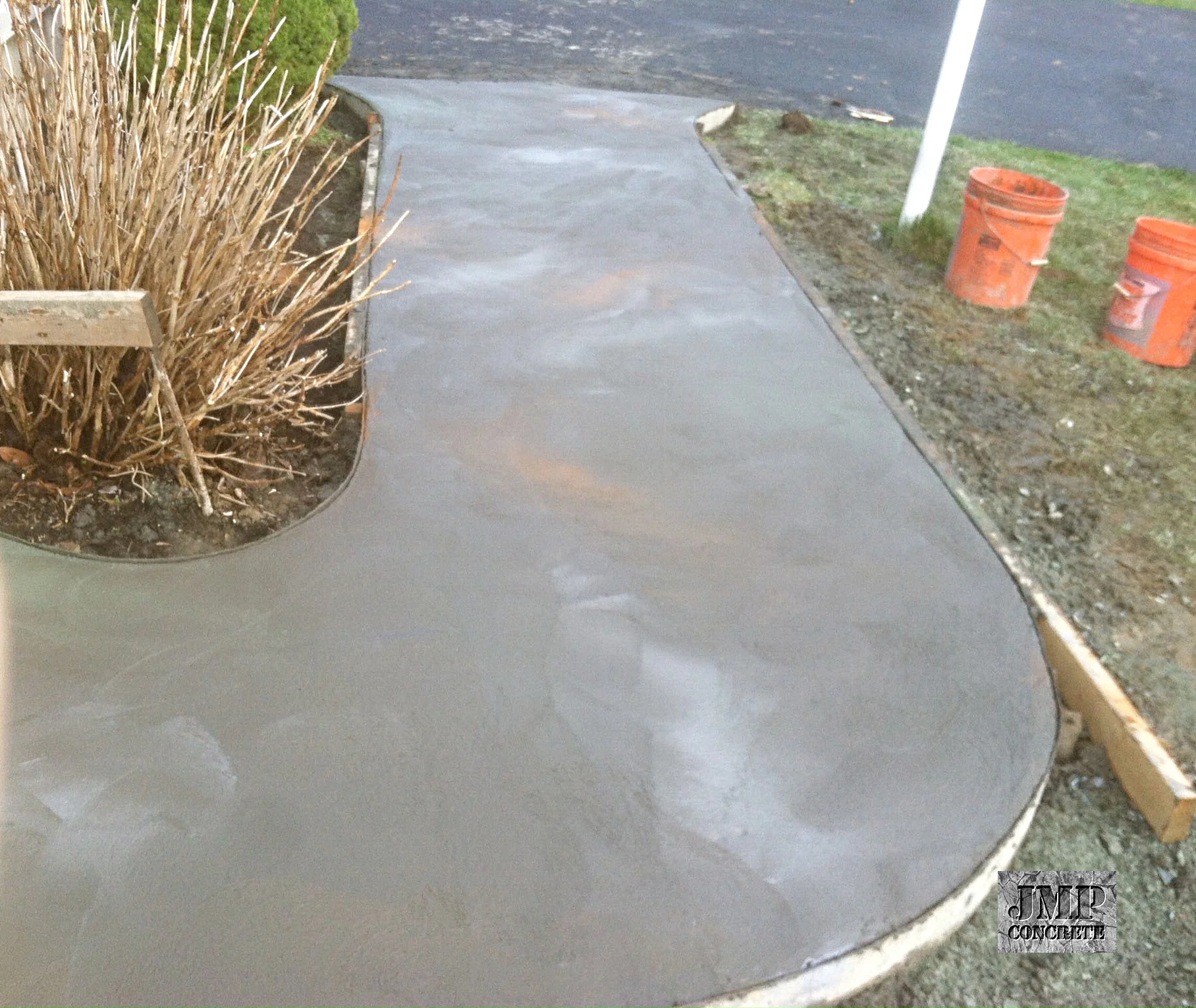 Initial pour - not sealed