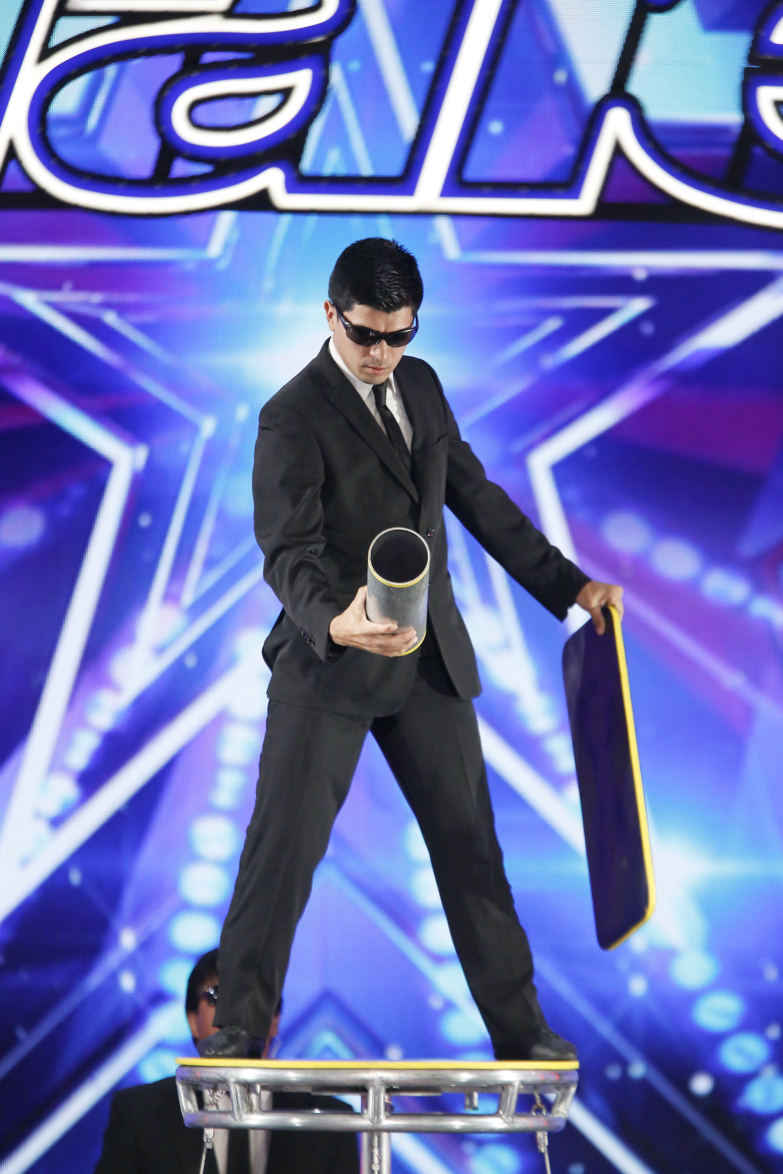 Jonathan preparing for his Rolla Bolla Audition, America's Got Talent S12